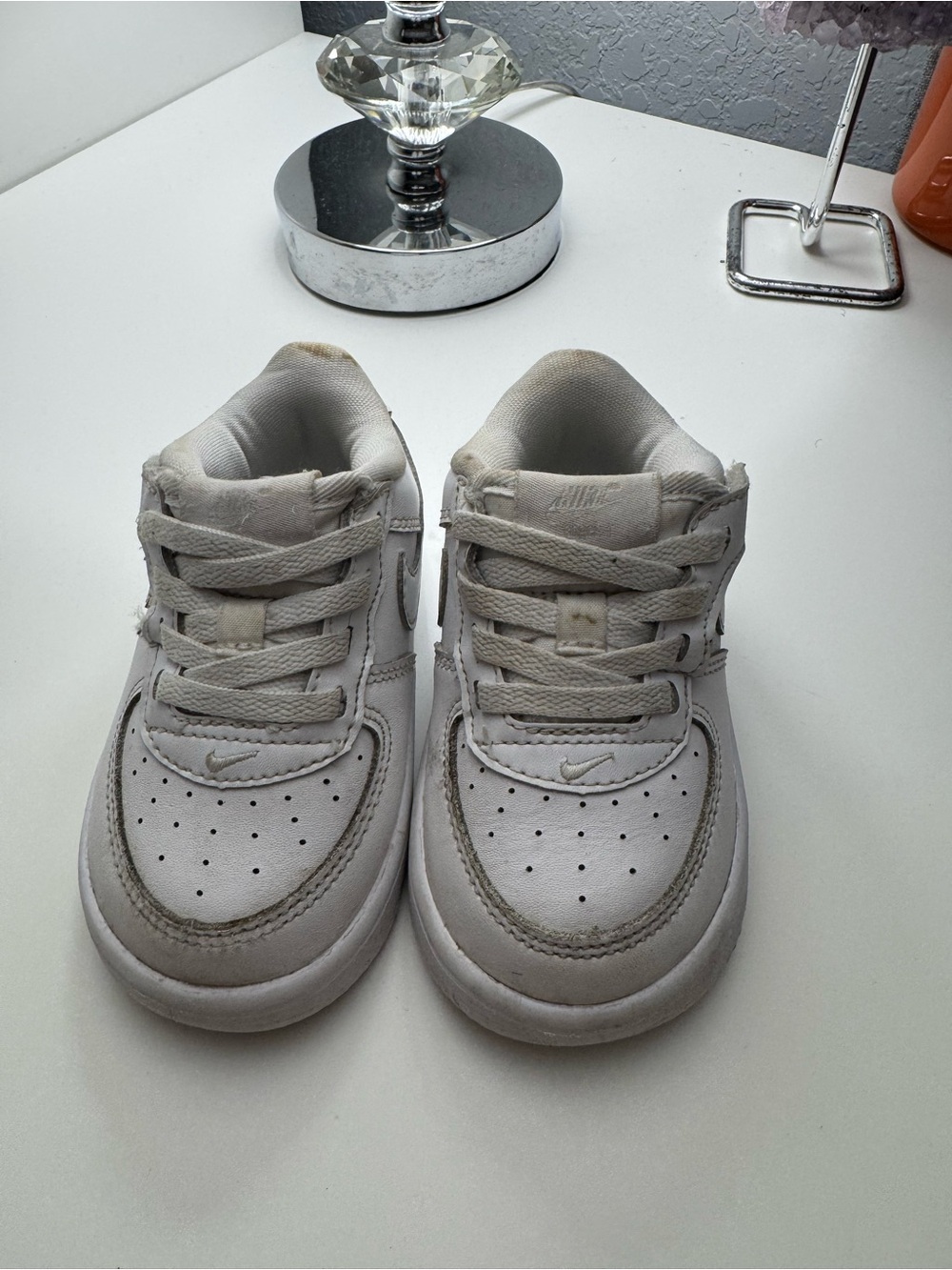 Nike Kids White and Light Gray Low-Top Sneakers